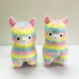 Rainbow Alpaca Plush Toy Colorful  Soft Llama Toy Animals Stuffed Doll