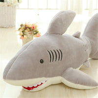 Soft Gray Shark Plush Toy Dolls Stuffed Animal Plush Pillow