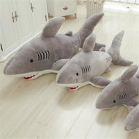 Soft Gray Shark Plush Toy Dolls Stuffed Animal Plush Pillow