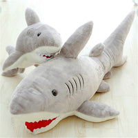 Soft Gray Shark Plush Toy Dolls Stuffed Animal Plush Pillow