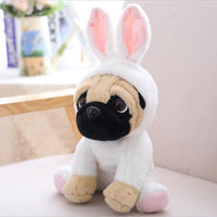 Cute Lamdoo Dog Plush Doll Stuffed Pug Dog Puppy Soft Cuddly Animal Toy in Costumes