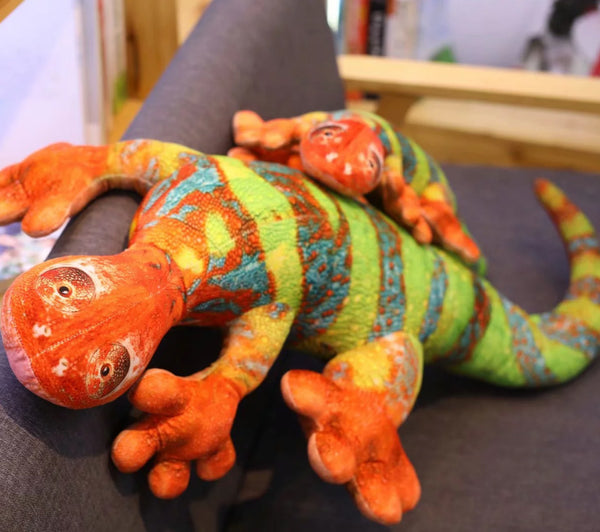Giant Stuffed Lizard Toy Birthday Gifts Soft Plush Chameleon Pillow