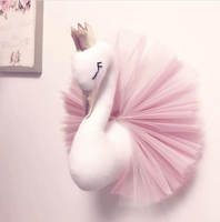 Golden Crown Swan Wall Hanging Decoration Flamingo Doll Wall Decor