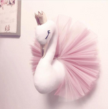 Golden Crown Swan Wall Hanging Decoration Flamingo Doll Wall Decor
