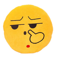 32cm Emoji Emoticon Yellow Round Cushion Stuffed Plush Soft Pillow Role Play Games Accessories Gift for Kids