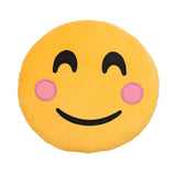 32cm Emoji Emoticon Yellow Round Cushion Stuffed Plush Soft Pillow Role Play Games Accessories Gift for Kids