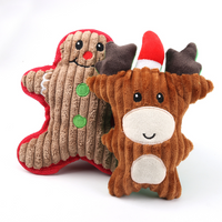 Christmas Pet Dog Toys Chew Squeaker Plush Cute Biting Rope Sound Toys