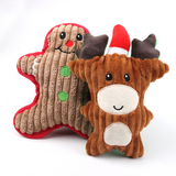 Christmas Pet Dog Toys Chew Squeaker Plush Cute Biting Rope Sound Toys