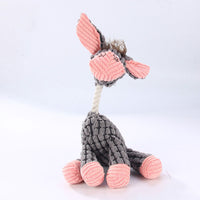 Cute Plush Pet Dog Donkey Toy Soft Cartoon Stuffed Sound Chew Doll