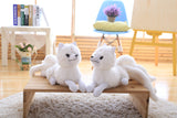 Stuffed White Nine-tail Fox Toy Cute plush Animal Kids Birthday Gift