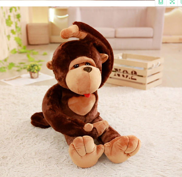 Cute Stuffed Long Arm Monkey Toy Lovely Animal Plush Doll Big Pillow