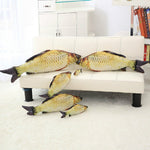 Simulation Carp Fish Shape Plush Toy Stuffed Salted Fish Throw Pillow