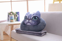 3D Vivid Digital Printed  Animal Plush pillow Soft Stuffed blanket