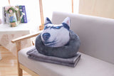 3D Vivid Digital Printed  Animal Plush pillow Soft Stuffed blanket