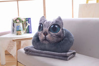 3D Vivid Digital Printed  Animal Plush pillow Soft Stuffed blanket